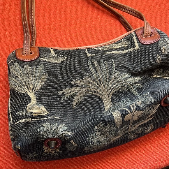 Vintage Tommy Bahama Carpet Leather Purse - Picture 3 of 11